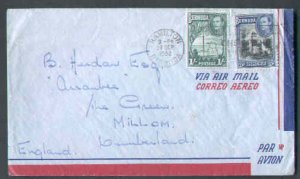 Bermuda airmail cover-England-Hamilton 24 Sept 1952-3d Lighthouse