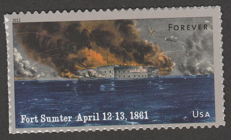 US 4522 Civil War 1861 Fort Sumter forever single (1 stamp) MNH 2011