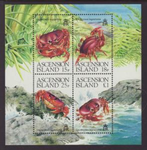 Ascension 467d Crabs Souvenir Sheet MNH VF