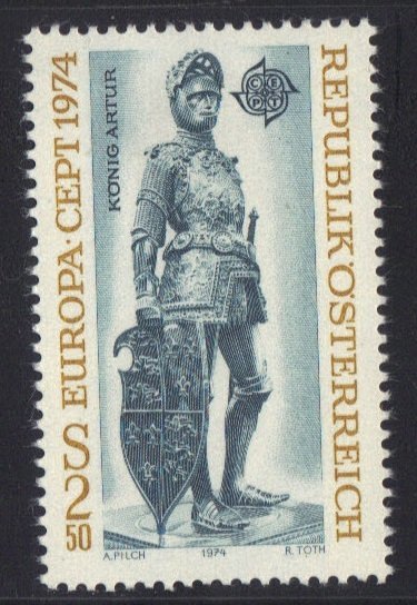 Austria  #988  MNH  1974   Europa King Arthur