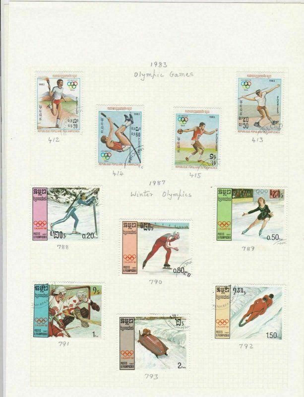 cambodia kampuchea 1983/87  stamps page ref 18366