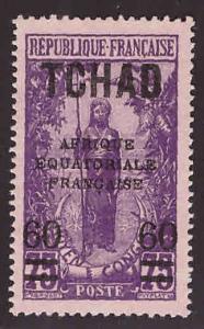 Chad TCHAD Scott 51,  MH* overprinted stamp