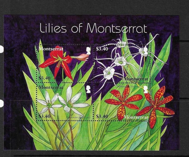 MONTSERRAT SGMS1375 2007 LILLIES OF MONTSERRAT MNH