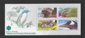 FRENCH SOUTHERN ANTARCTIC TERRITORY #464 NATURE RESERVE S/S MNH