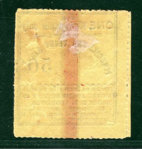 GB Wales P&TR RAILWAY 1 Newspaper Stamp PEMBROKE & TENBY Mint MNG BROWN108