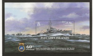 Pitcairn Is 2004 RN Frigate HMS Pitcairn miniature sheet sg.MS668   MNH