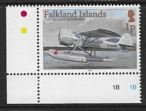 FALKLAND ISLANDS SG1096 1p AIRCRAFT MNH