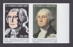 1982 Sao Tome and Principe 774b-775bPaar 250 years of George Washington 12,00 €