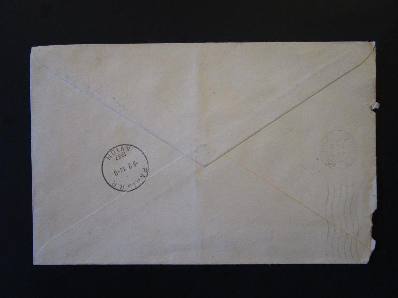 Lithuania 1937 Airmail Cover to France / Address Cut Out (I) - Z5385