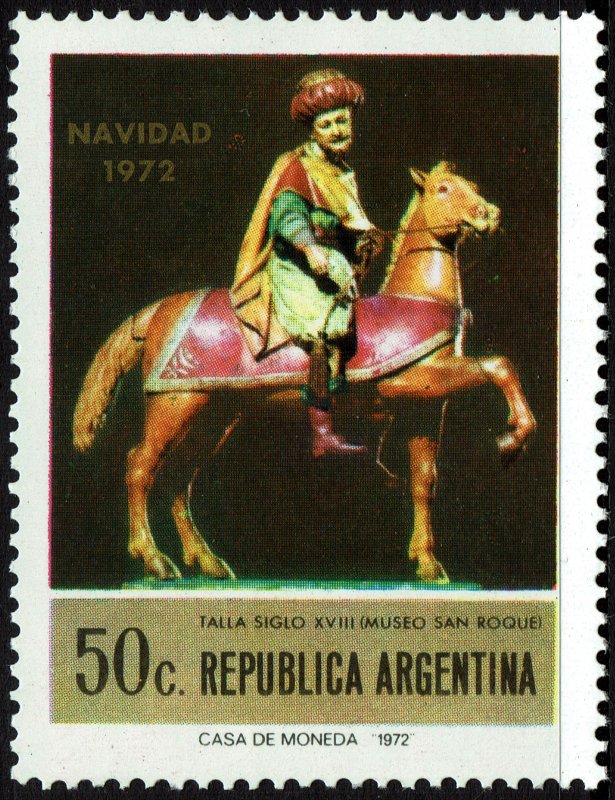 Argentina #986  MNH - Christmas, Wood Carving (1972)