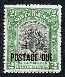 North Borneo SGD52 2c Perf 13.5-14 Post Due used Cat 80 Pounds
