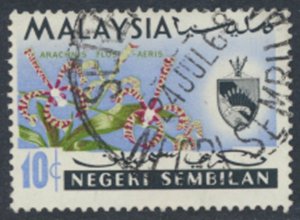 Negri Sembilan  SC# 80 Used  Orchids Flowers see details & scans