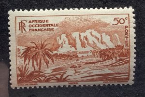 French West Africa  1947 Scott 39 MH - 50c, Oasis of Bilma, Niger