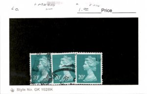 Great Britain, Postage Stamp, #MH210 (3 Ea) Used, 1990 Machins Queen (AB)