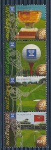 MALAYSIA 1999 World Cup Golf Malaysia '99 Vertical Strip 4V SG#810a MNH