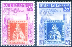 1951 Tuscan stamps.