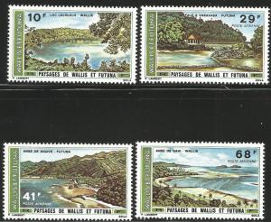 WALLIS & FUTUNA ISLANDS C65-C68, MNH, C/SET OF 4 STAMPS, LANDSCAPES, 1975