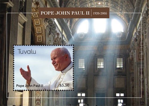 Tuvalu - Pope John Paul II Stamp - Souvenir Sheet MNH