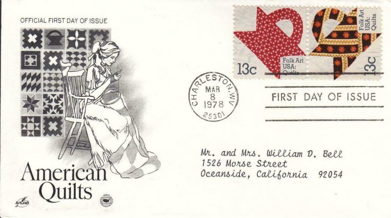 1978, American Quilts, Artcraft/PCS, FDC (E8736)