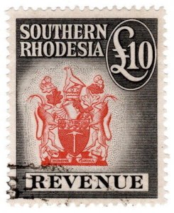 (I.B) Southern Rhodesia Revenue : Duty Stamp £10