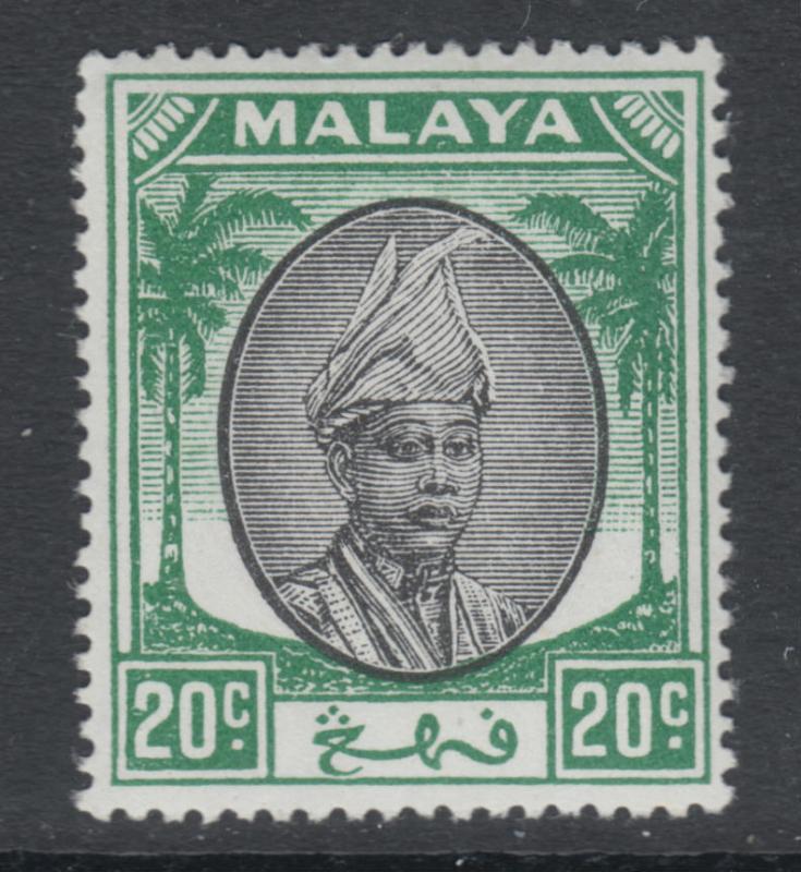 XG-P214 MALAYA - Pahang, 1952 20C. Black And Green SG65 MNH