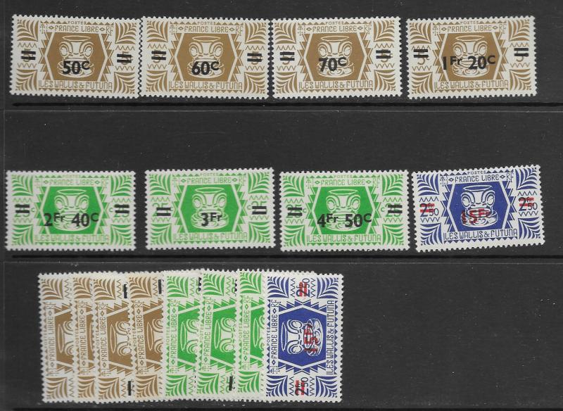 Wallis and Futuna Is. 141-8 MLH set x 2. see desc. 2019 CV $16.80