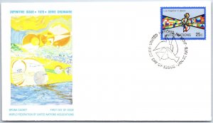 UN UNITED NATIONS FIRST DAY OF ISSUE COVER WFUNA SPECIAL CACHET #7