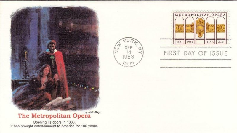 1983, Metropolitan Opera, Fleetwood, Unaddressed, FDC (D8794)