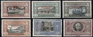 Tripolitania #11-16 Alessandro Manzoni 50th Anniversary Colony Postage 1924 MLH