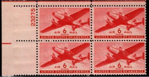 US - C25 -  Plate Block - MNH - SCV-0.60