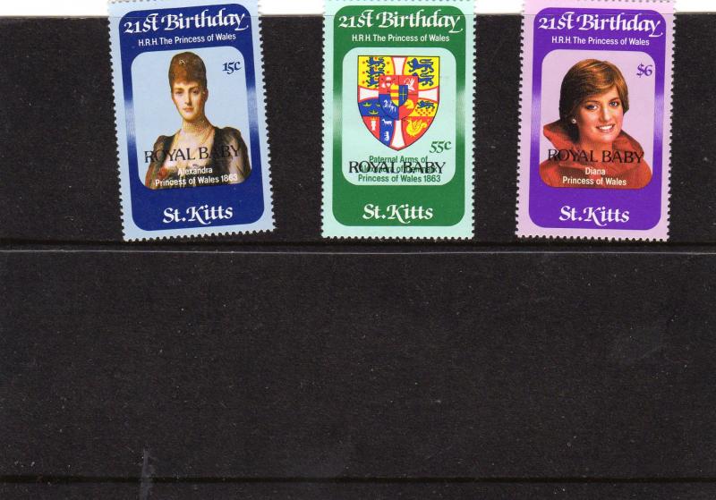 1982 St Kitts 21st Birthday of Princess Diana MNH opt