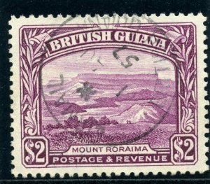 British Guiana 1945 KGVI $2 purple (p12½) very fine used. SG 318. Sc 240a.