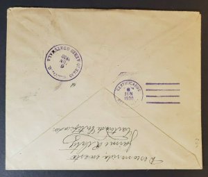 1930 Guatemala Registered Air Mail Multi Franking Advertising First Flight Cover