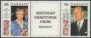 Vanuatu #541a, Complete Set, Pair, 1991, Royalty, Never Hinged