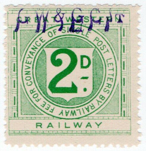 (I.B) Great Western Railway : Letter Stamp 2d (GW & GC JT overprint)