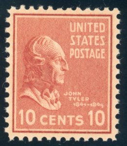 US Stamp #815 John Tyler 10c - PSE Cert - Superb 98 - MOGPH - SMQ $65.00