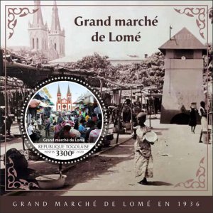 Togo Architecture Stamps 2020 MNH Lome Grand Market Cultures & Traditions 1v S/S