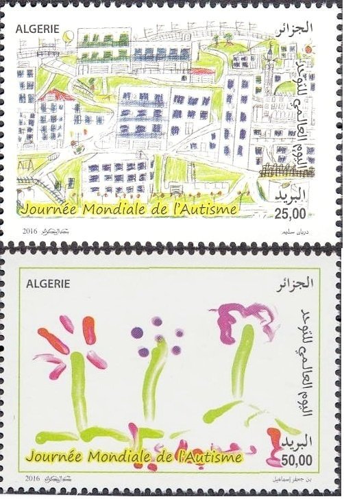 Algeria 2016 MNH Stamps Austism Health Children Drawings