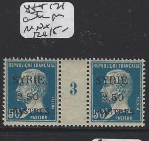 SYRIA   (PP1908B)  Y & T 121  #3 GUTTER PR MNH