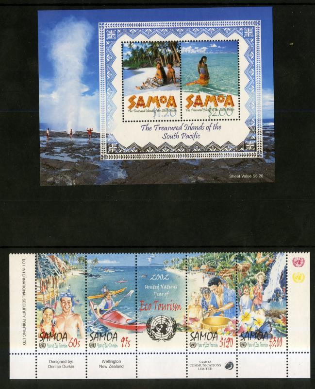 SAMOA 1020-3,1023a  MNH S/S SCV $9.25 BIN $5.50