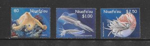 NIUAFO'OU #245-7  MARINE LIFE   MNH