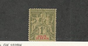 Benin, Postage Stamp, #32 Mint LH Perf 14X13.5, 1893 French Colony, JFZ