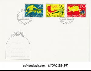 LIECHTENSTEIN - 1969 FAMOUS TALES AND LEGENDS - 3V - FDC