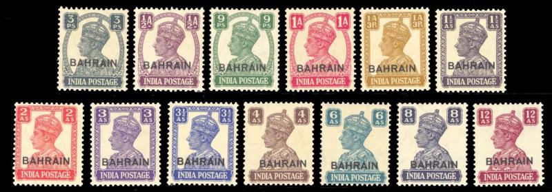 Bahrain 1942-44 Scott #38-51 Mint LH