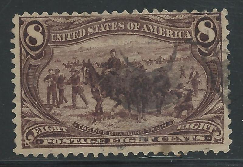 US, #289, Issued 1898, used 8ct. Trans Mississippi, CV = $50