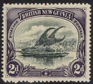 PAPUA 1901 LAKATOI BRITISH NEW GUINEA 2D VERTICAL WMK