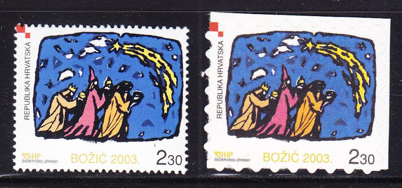 Croatia 2003 2.30k Christmas + Die-Cut  VF/NH(**)