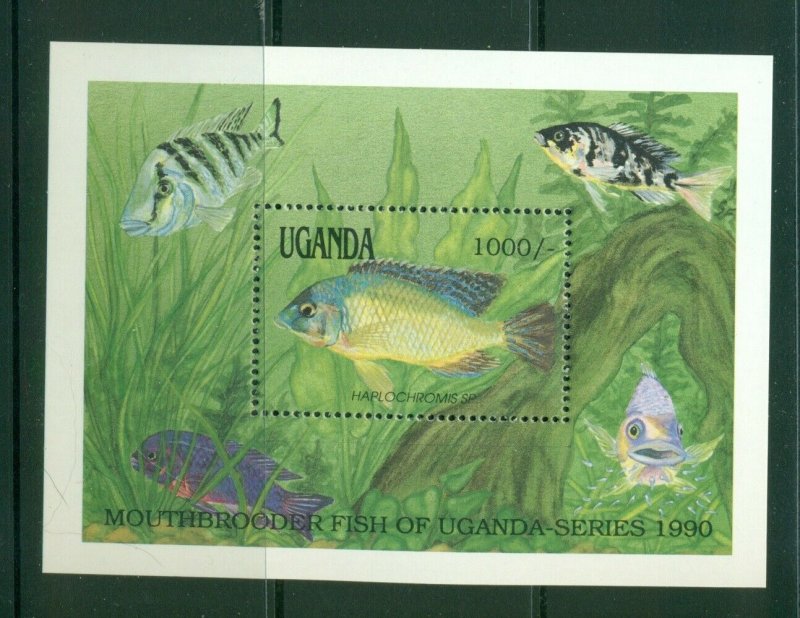 Uganda #867 (1991 Fish sheet)  VFMNH  CV $6.50