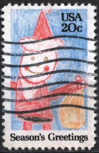 SC#2108 20¢ Santa Claus Single (1984) Used