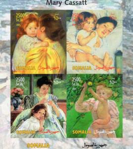 Somalia 2005 Mary Cassatt Famous Paintings Sheetlet (4) Imperforated MNH